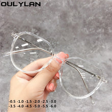 Load image into Gallery viewer, Oulylan Irregular Myopia Prescription Glasses Women Men Finished Short-sighted Eyewear -1 -1.5 -2 -2.5 -3 -3.5 -4 -5 -5.5 -6
