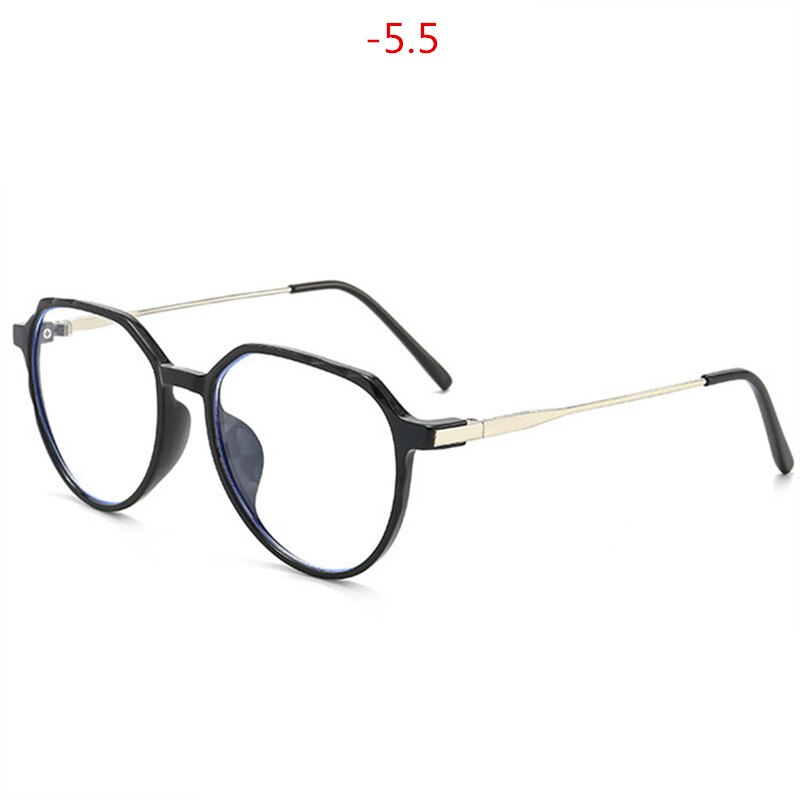 Oulylan Irregular Myopia Prescription Glasses Women Men Finished Short-sighted Eyewear -1 -1.5 -2 -2.5 -3 -3.5 -4 -5 -5.5 -6