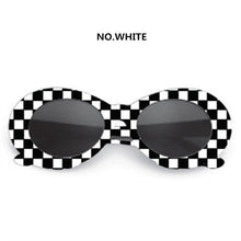 Load image into Gallery viewer, Oulylan Kurt Cobain Glasses Men Oval Sunglasses for Women Vintage Retro Sunglass Female Male Plaid Printing Eyewear UV400