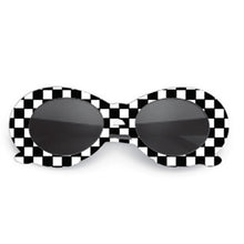Load image into Gallery viewer, Oulylan Kurt Cobain Glasses Men Oval Sunglasses for Women Vintage Retro Sunglass Female Male Plaid Printing Eyewear UV400
