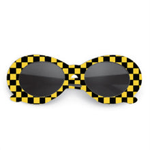 Load image into Gallery viewer, Oulylan Kurt Cobain Glasses Men Oval Sunglasses for Women Vintage Retro Sunglass Female Male Plaid Printing Eyewear UV400