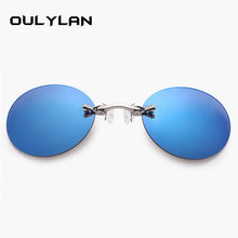 Load image into Gallery viewer, Oulylan Matrix Morpheus Round Rimless Sunglasses Men Classic Clamp Nose Sun Glasses Mens Mini Frameless Brand Design Glasses