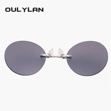 Load image into Gallery viewer, Oulylan Matrix Morpheus Round Rimless Sunglasses Men Classic Clamp Nose Sun Glasses Mens Mini Frameless Brand Design Glasses