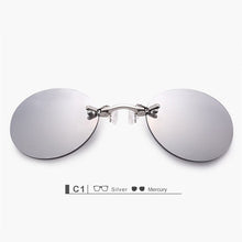 Load image into Gallery viewer, Oulylan Matrix Morpheus Round Rimless Sunglasses Men Classic Clamp Nose Sun Glasses Mens Mini Frameless Brand Design Glasses