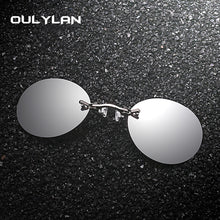Load image into Gallery viewer, Oulylan Matrix Morpheus Round Rimless Sunglasses Men Classic Clamp Nose Sun Glasses Mens Mini Frameless Brand Design Glasses