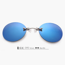 Load image into Gallery viewer, Oulylan Matrix Morpheus Round Rimless Sunglasses Men Classic Clamp Nose Sun Glasses Mens Mini Frameless Brand Design Glasses