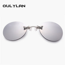 Load image into Gallery viewer, Oulylan Matrix Morpheus Round Rimless Sunglasses Men Classic Clamp Nose Sun Glasses Mens Mini Frameless Brand Design Glasses