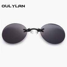 Load image into Gallery viewer, Oulylan Matrix Morpheus Round Rimless Sunglasses Men Classic Clamp Nose Sun Glasses Mens Mini Frameless Brand Design Glasses