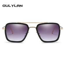 Load image into Gallery viewer, Oulylan Men Steampunk Sunglasses Tony Stark Iron Man Sunglass Retro Vintage Steam Punk Sun Glasses UV400