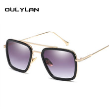 Load image into Gallery viewer, Oulylan Men Steampunk Sunglasses Tony Stark Iron Man Sunglass Retro Vintage Steam Punk Sun Glasses UV400