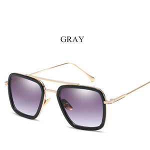 Oulylan Men Steampunk Sunglasses Tony Stark Iron Man Sunglass Retro Vintage Steam Punk Sun Glasses UV400