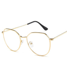 Load image into Gallery viewer, Oulylan Polygon Glasses Frame Women Men Vintage Clear Lens Myopia Eyeglasses Frames Female Transparent Optical Spectacles Gold