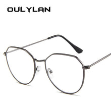 Load image into Gallery viewer, Oulylan Polygon Glasses Frame Women Men Vintage Clear Lens Myopia Eyeglasses Frames Female Transparent Optical Spectacles Gold