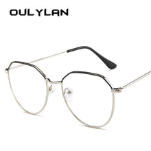 Load image into Gallery viewer, Oulylan Polygon Glasses Frame Women Men Vintage Clear Lens Myopia Eyeglasses Frames Female Transparent Optical Spectacles Gold
