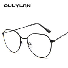 Load image into Gallery viewer, Oulylan Polygon Glasses Frame Women Men Vintage Clear Lens Myopia Eyeglasses Frames Female Transparent Optical Spectacles Gold