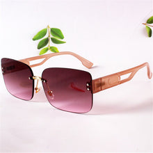 Load image into Gallery viewer, Oulylan Rectangular Frameless Sunglasses Women 2023  Gradient Green Sun Glasses Ladies Design Hollow Temples Eyewear UV400