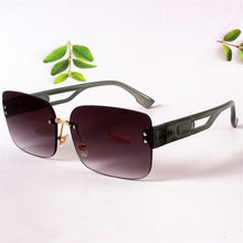 Load image into Gallery viewer, Oulylan Rectangular Frameless Sunglasses Women 2023  Gradient Green Sun Glasses Ladies Design Hollow Temples Eyewear UV400
