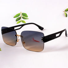 Load image into Gallery viewer, Oulylan Rectangular Frameless Sunglasses Women 2023  Gradient Green Sun Glasses Ladies Design Hollow Temples Eyewear UV400