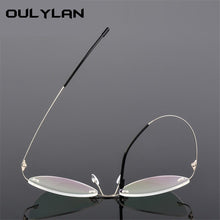 Load image into Gallery viewer, Oulylan Rimless Cat Eye Titanium Alloy Glasses Frame Men Ultralight    Eyeglasses Women Frameless Eyewear Optical Myopia Frame