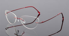 Load image into Gallery viewer, Oulylan Rimless Cat Eye Titanium Alloy Glasses Frame Men Ultralight    Eyeglasses Women Frameless Eyewear Optical Myopia Frame