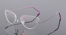 Load image into Gallery viewer, Oulylan Rimless Cat Eye Titanium Alloy Glasses Frame Men Ultralight    Eyeglasses Women Frameless Eyewear Optical Myopia Frame