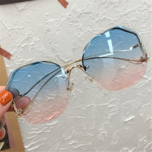 Load image into Gallery viewer, Oulylan Rimless Sunglasses Women Fashion Metal Bent leg Gradient Sun Glasses Ladies Sexy Blue Pink Eyewear Vintage Shades UV400