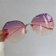 Load image into Gallery viewer, Oulylan Rimless Sunglasses Women Fashion Metal Bent leg Gradient Sun Glasses Ladies Sexy Blue Pink Eyewear Vintage Shades UV400