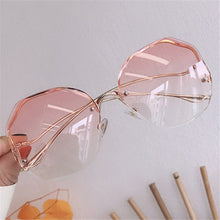 Load image into Gallery viewer, Oulylan Rimless Sunglasses Women Fashion Metal Bent leg Gradient Sun Glasses Ladies Sexy Blue Pink Eyewear Vintage Shades UV400