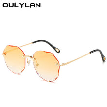 Load image into Gallery viewer, Oulylan Rimless Sunglasses Women Luxury Trimming Gradient Shades Sun Glasses Ladies Vintage Framless Eyewear UV400