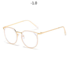 Load image into Gallery viewer, Oulylan Round Finished Myopia Glasses Women Men Cat Eye Nearsighted Eyewear Student Glasses with Diopters Minus -1.0 -1.5 -2.5