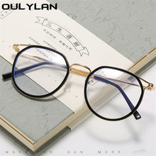 Load image into Gallery viewer, Oulylan Round Finished Myopia Glasses Women Men Cat Eye Nearsighted Eyewear Student Glasses with Diopters Minus -1.0 -1.5 -2.5