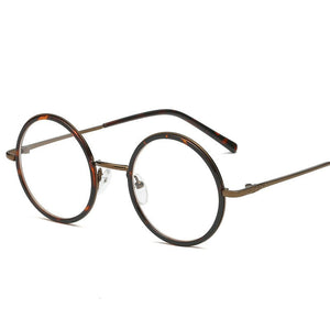 Oulylan Occhiali Rotondi Montatura Donna Uomo Montature per occhiali con lenti trasparenti Donna Trasparente Miopia Occhiali da vista Nero Oro 