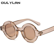 Load image into Gallery viewer, Oulylan Round Sunglasses Women Men Vintage Brand Gradient Sun Glasses Shades Ladies Small Punk Sunglass UV400 Pink Champagne