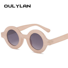 Load image into Gallery viewer, Oulylan Round Sunglasses Women Men Vintage Brand Gradient Sun Glasses Shades Ladies Small Punk Sunglass UV400 Pink Champagne