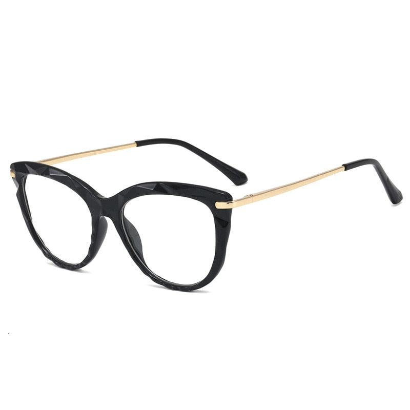 Oulylan Sexy Eyeglasses Frame Women Cat Eye Glasses Frames Transparent  Myopia Frame Female Optical Spectacles