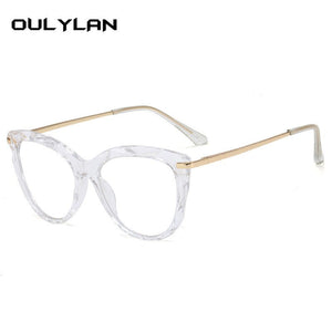 Oulylan Sexy Eyeglasses Frame Women Fashion Cat Eye Glasses Frames Transparent  Myopia Frame Female Optical Spectacles