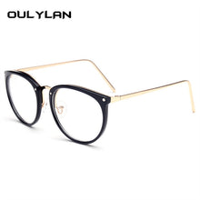 Load image into Gallery viewer, Oulylan Transparent Cat Eye Glasses Frames Women Fashionable   Fake Eyeglasses Metal Optical Frame for Womens