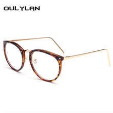Load image into Gallery viewer, Oulylan Transparent Cat Eye Glasses Frames Women Fashionable   Fake Eyeglasses Metal Optical Frame for Womens