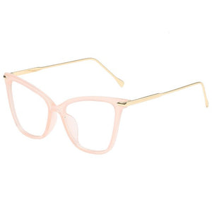 Oulylan Transparent Glasses Cat Eye Glasses Frames for Women Men Clear Optical Eyeglasses Computer Eyewear