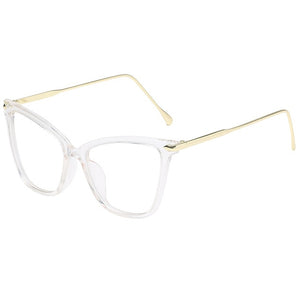 Oulylan Transparent Glasses Cat Eye Glasses Frames for Women Men Clear Optical Eyeglasses Computer Eyewear