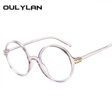Load image into Gallery viewer, Oulylan Transparent Glasses Frames Women Men Round Eyeglasses Frame Pink Blue Black Optical Spectacles