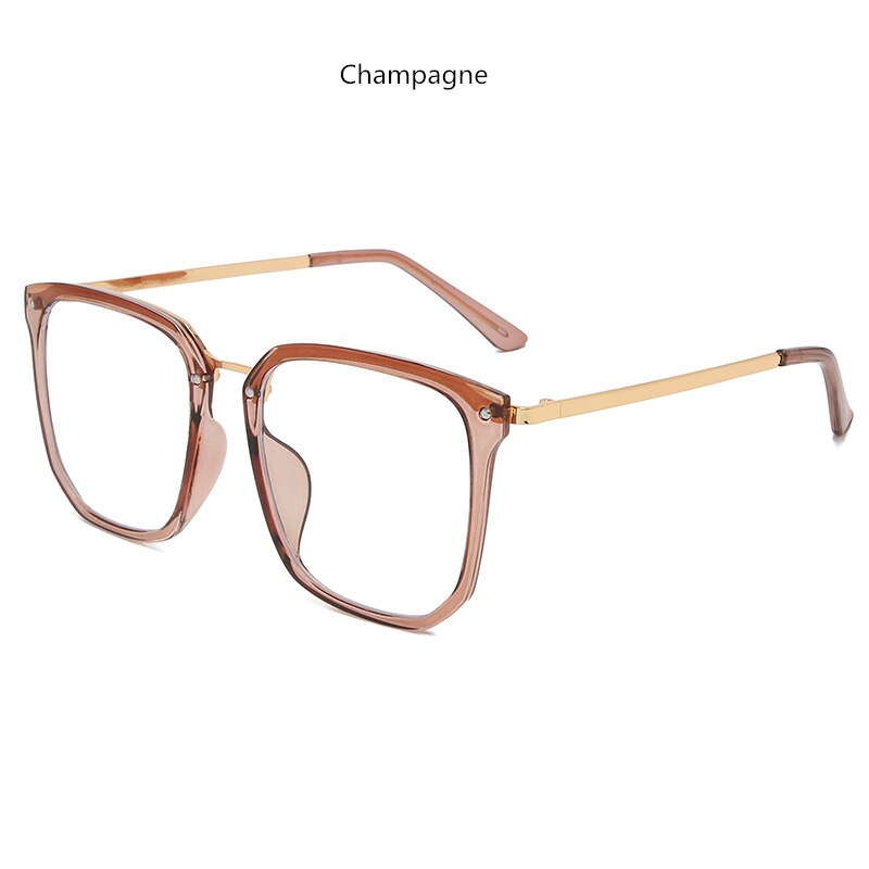 Oulylan Transparent Glasses Women Computer Anti Blue Light Eyeglasses Frames Men Oversized Styles Optical Spectacle Myopia Frame