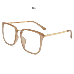 Oulylan Transparent Glasses Women Computer Anti Blue Light Eyeglasses Frames Men Oversized Styles Optical Spectacle Myopia Frame