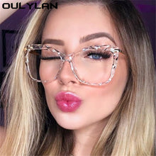 Load image into Gallery viewer, Oulylan Transparent Optical Glasses Frame Women Clear Oversized  Myopia Prescription Eyeglasses Ladies Decoration Spectacles