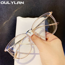 Load image into Gallery viewer, Oulylan Vintage Round Glasses Frame Women Transparent Anti Blue Light Spectacles Frames Men Metal Computer Fake Glasses