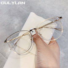 Load image into Gallery viewer, Oulylan Vintage Round Glasses Frame Women Transparent Anti Blue Light Spectacles Frames Men Metal Computer Fake Glasses