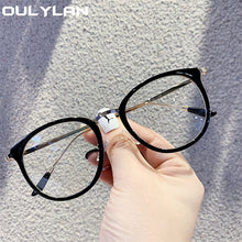 Load image into Gallery viewer, Oulylan Vintage Round Glasses Frame Women Transparent Anti Blue Light Spectacles Frames Men Metal Computer Fake Glasses