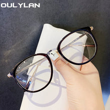 Load image into Gallery viewer, Oulylan Vintage Round Glasses Frame Women Transparent Anti Blue Light Spectacles Frames Men Metal Computer Fake Glasses
