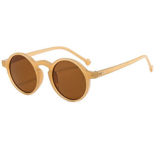 Load image into Gallery viewer, Oulylan Vintage Round Sunglasses Women Men Classic Brand Leopard Beige Sun Glasses Shades Ladies UV400 Sunglass Green Eyewear