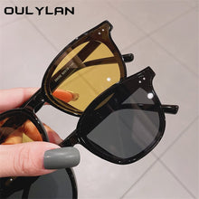 Load image into Gallery viewer, Oulylan Vintage Sunglasses Women Men Brand Designer Black Sun Glasses Retro Sunglass Ladies Yellow Goggle Night Vision Driving